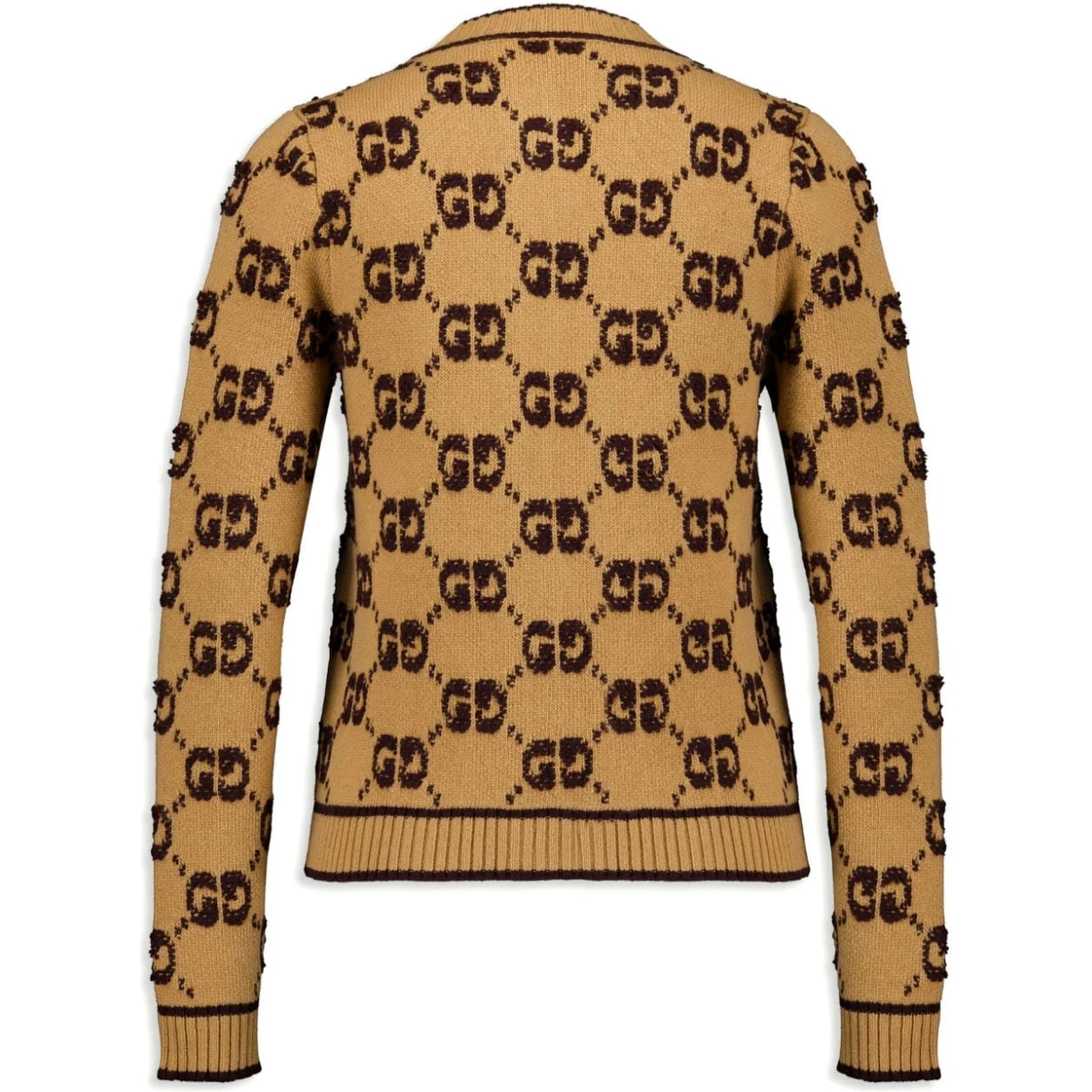 Wool cardigan with GG motif