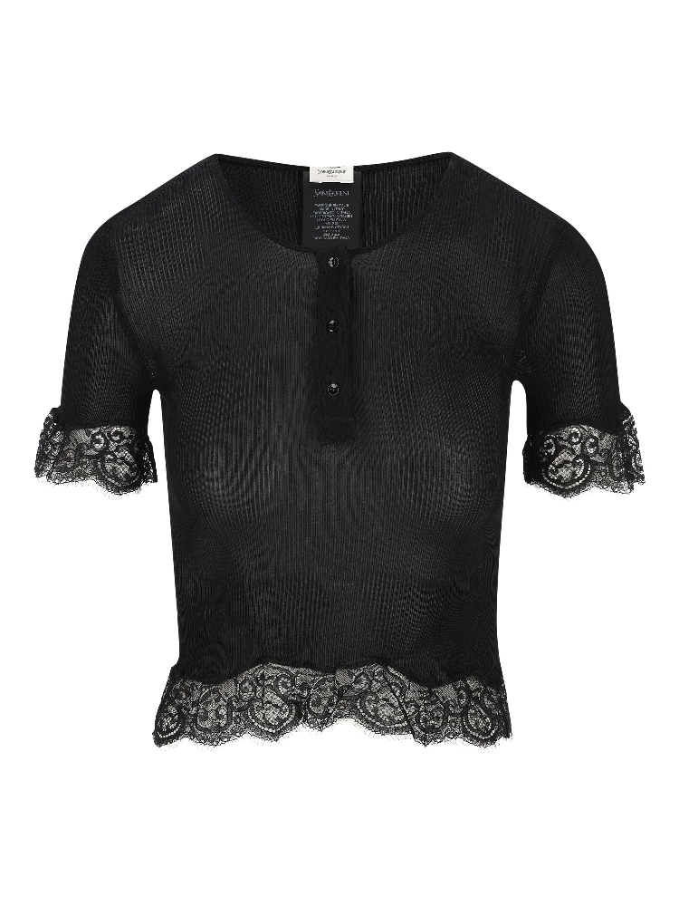 Saint Laurent  T-shirts and Polos Black