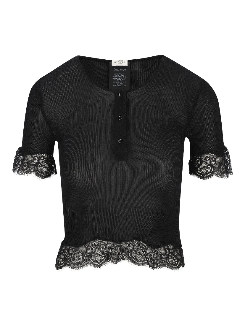 Saint Laurent  T-shirts and Polos Black