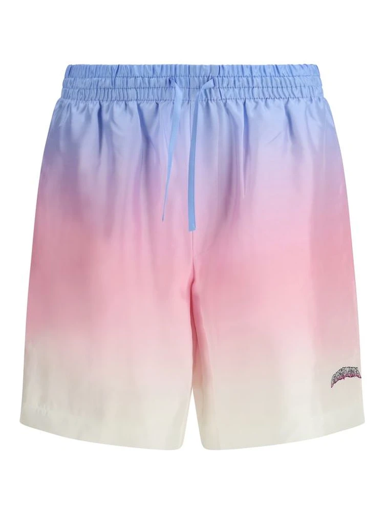 Multicolor Silk Bermuda Shorts