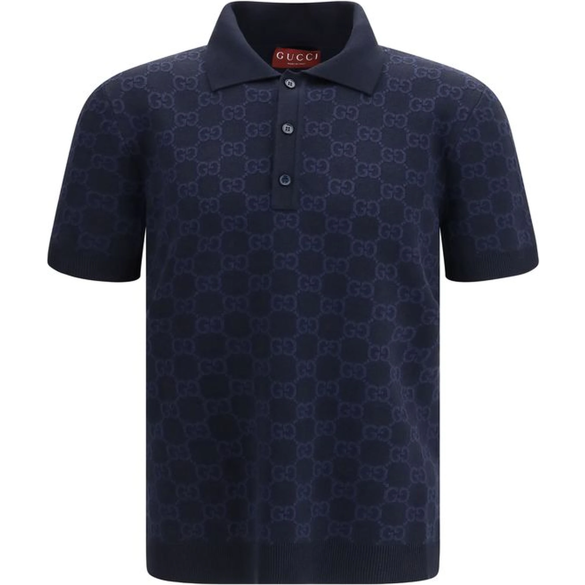 Blue Silk Polo Shirt