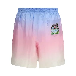 Multicolor Silk Bermuda Shorts