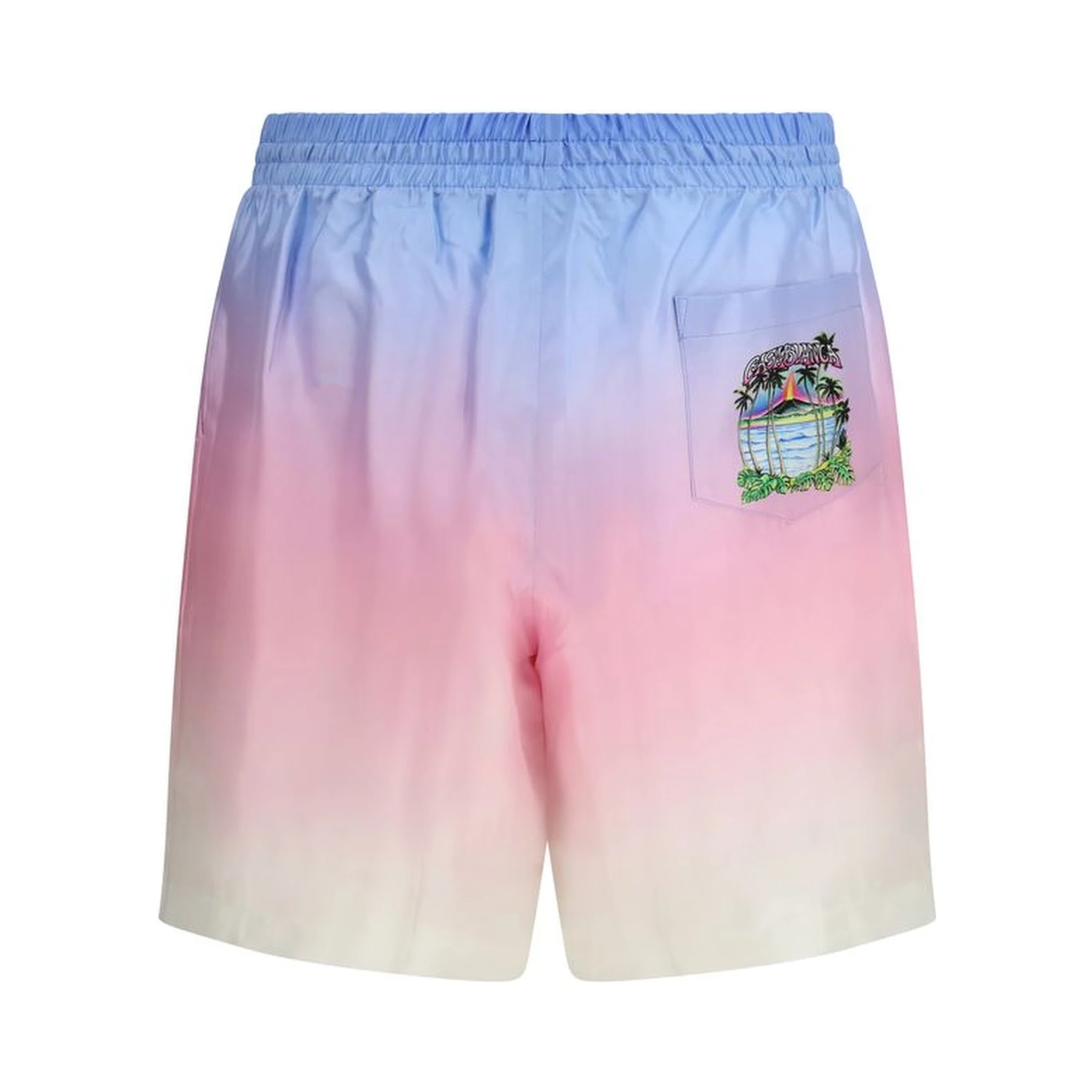 Multicolor Silk Bermuda Shorts