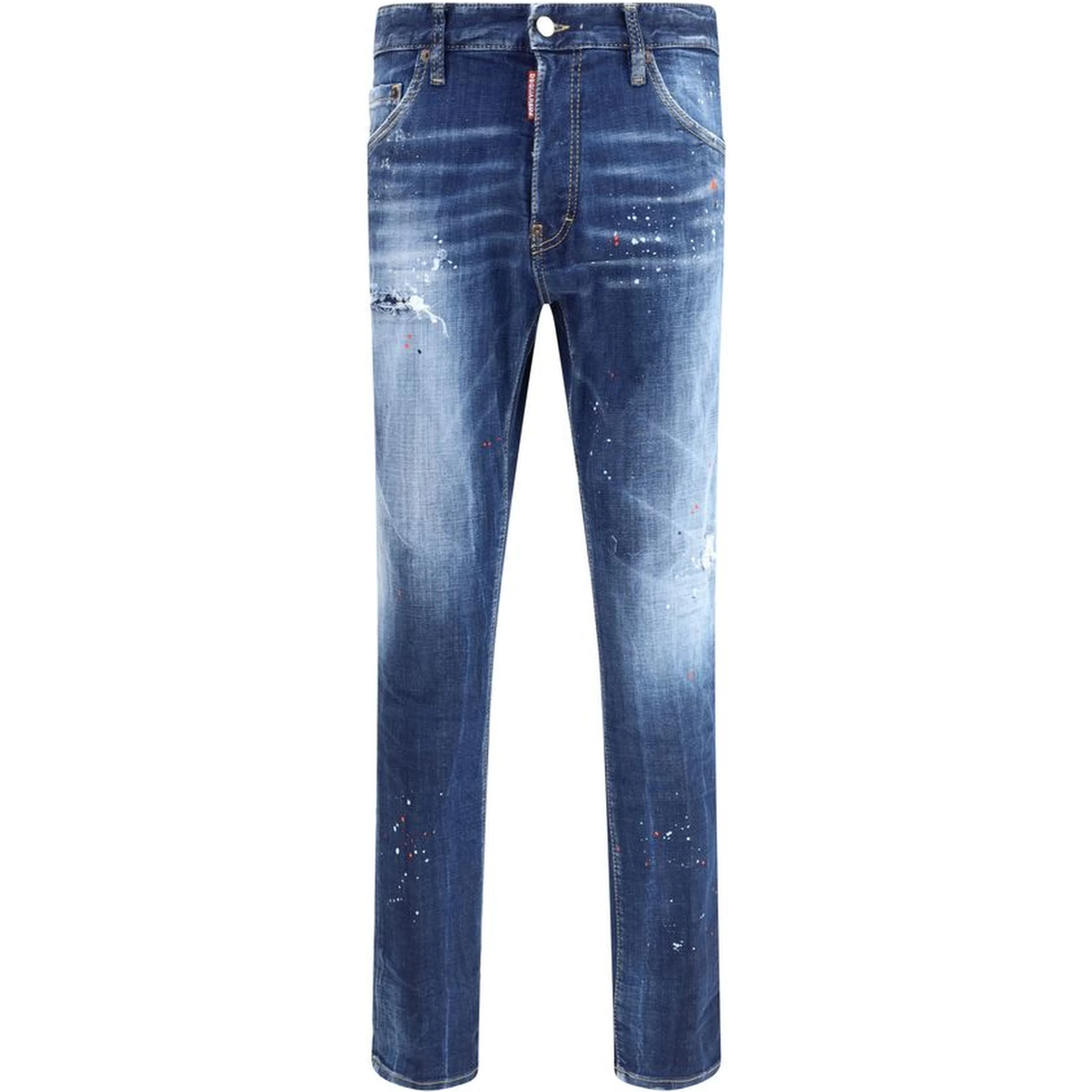 Blue Cotton Slim Fit Jeans