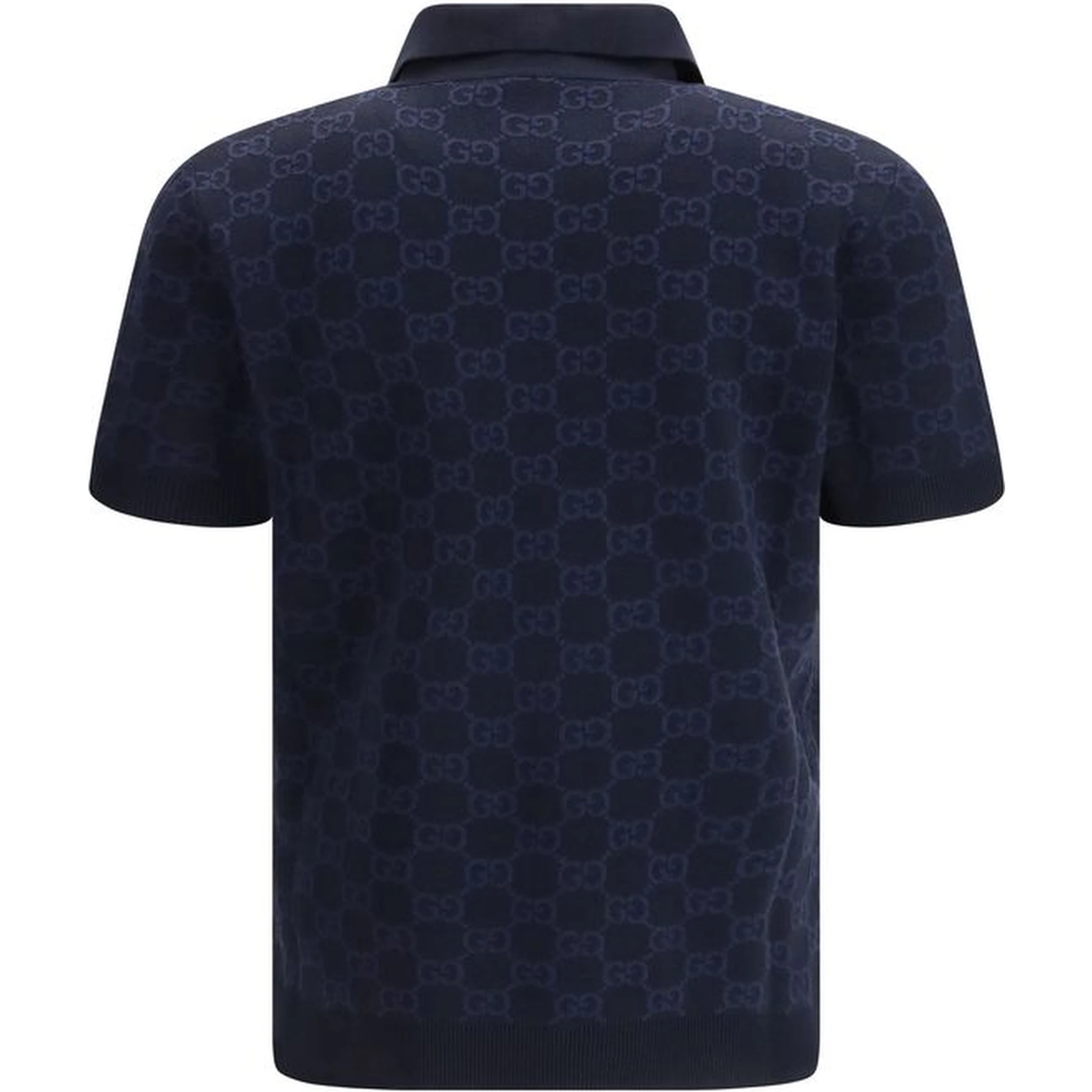 Blue Silk Polo Shirt