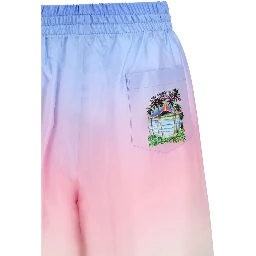 Multicolor Silk Bermuda Shorts