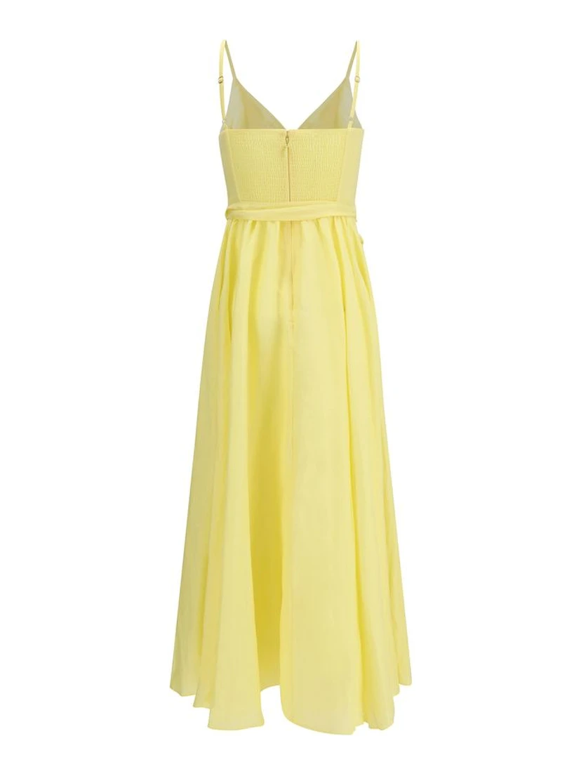 Bicolor Cotton Long Dress