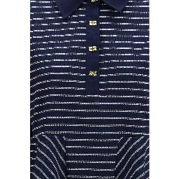 Blue Cotton Polo Shirt