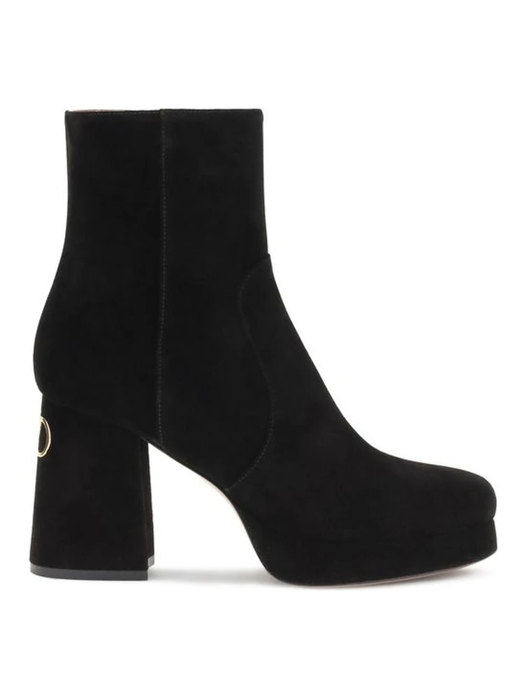 حذاء بوت للكاحل من جلد العجل الأسود من ماركة بوس توروس