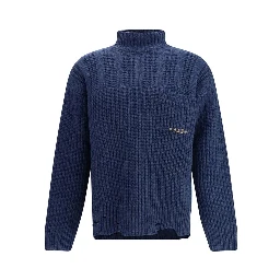 Blue Wool Sweatshirt