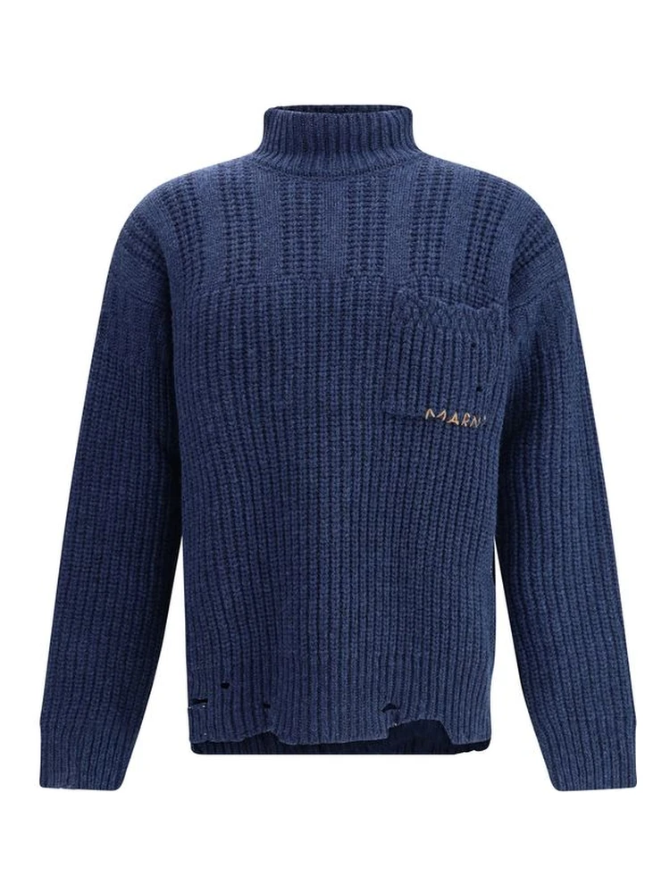 Blue Wool Sweatshirt