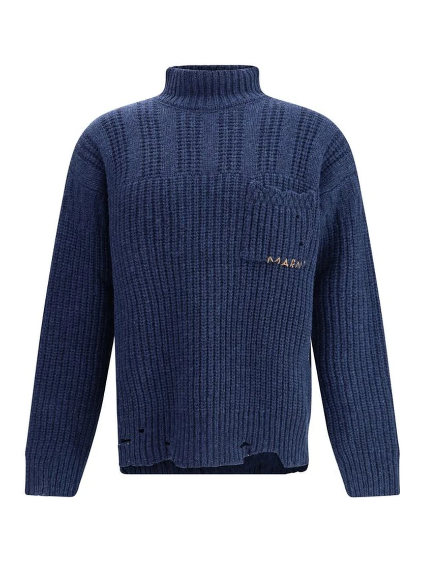 Blue Wool Sweatshirt