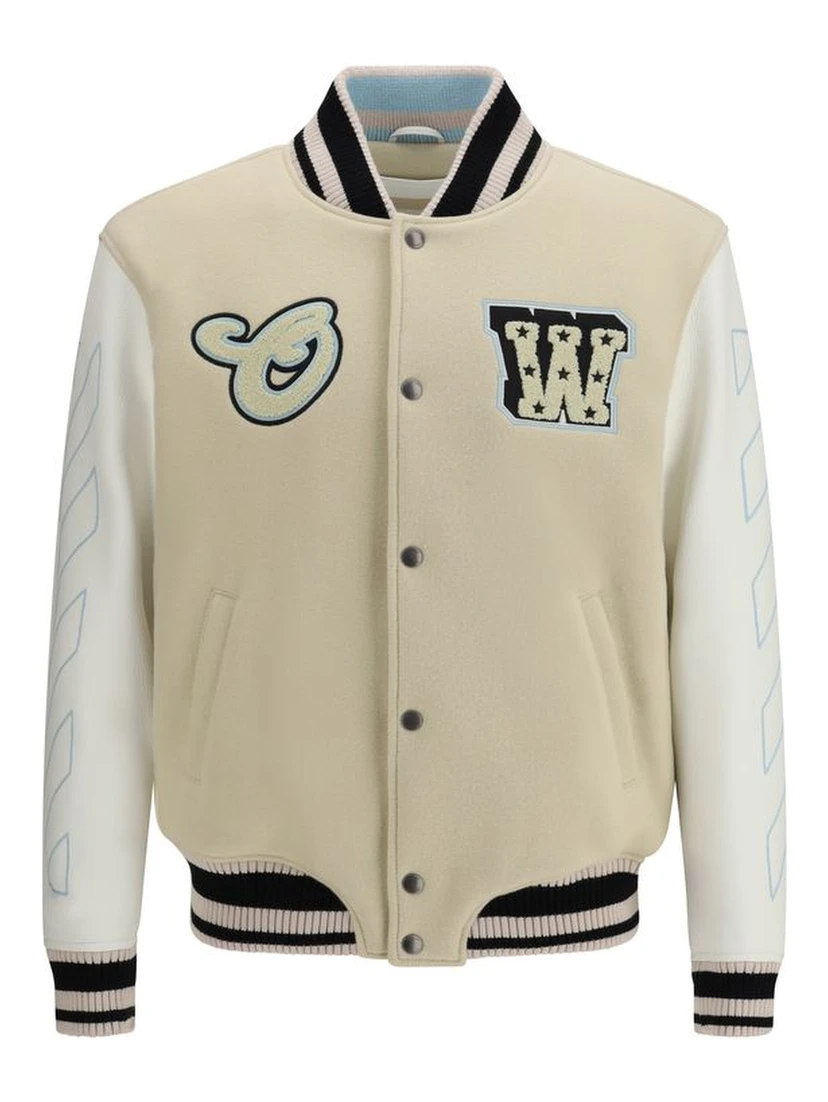 Beige Wool Bomber