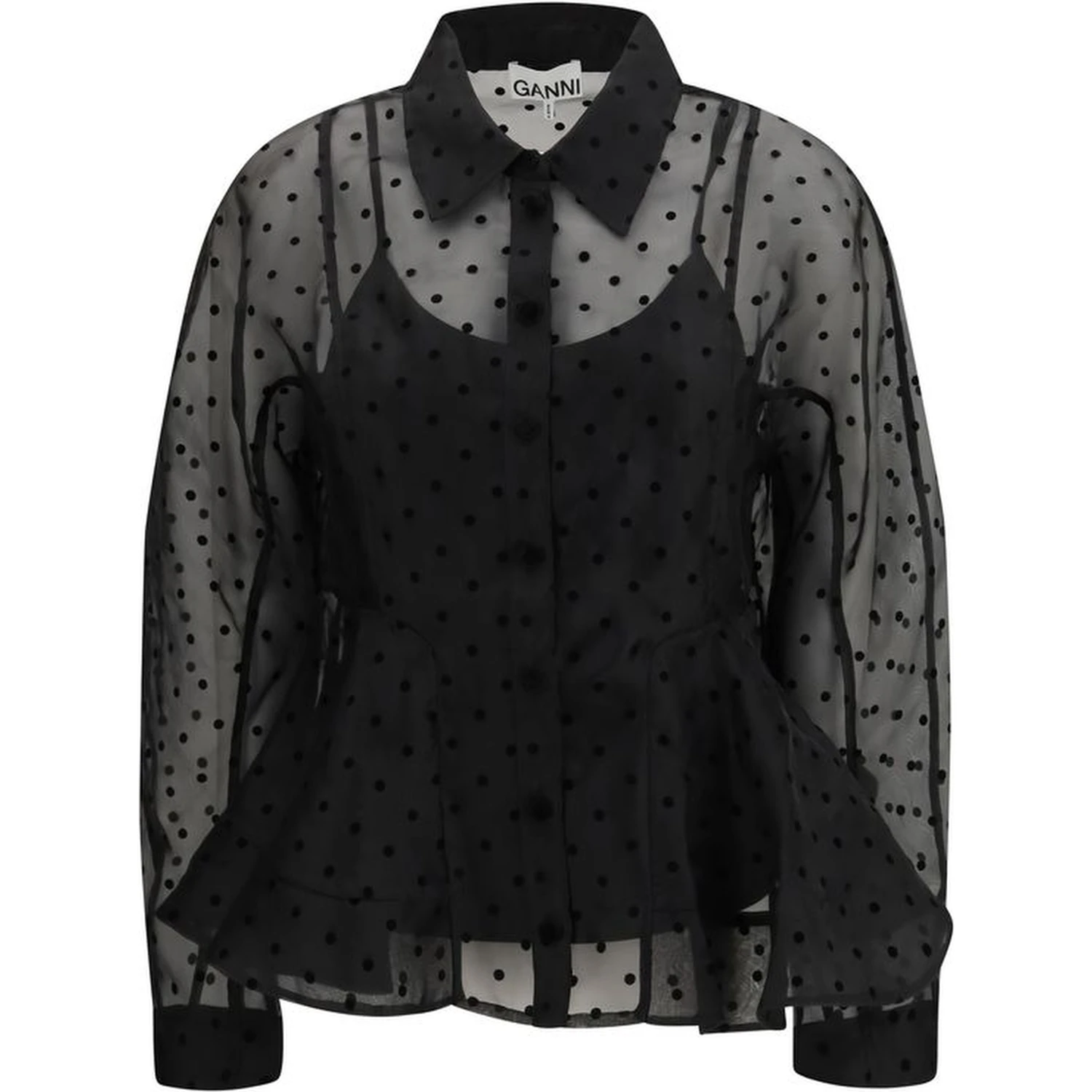 Black Recycled Polyester Pattern Shirt