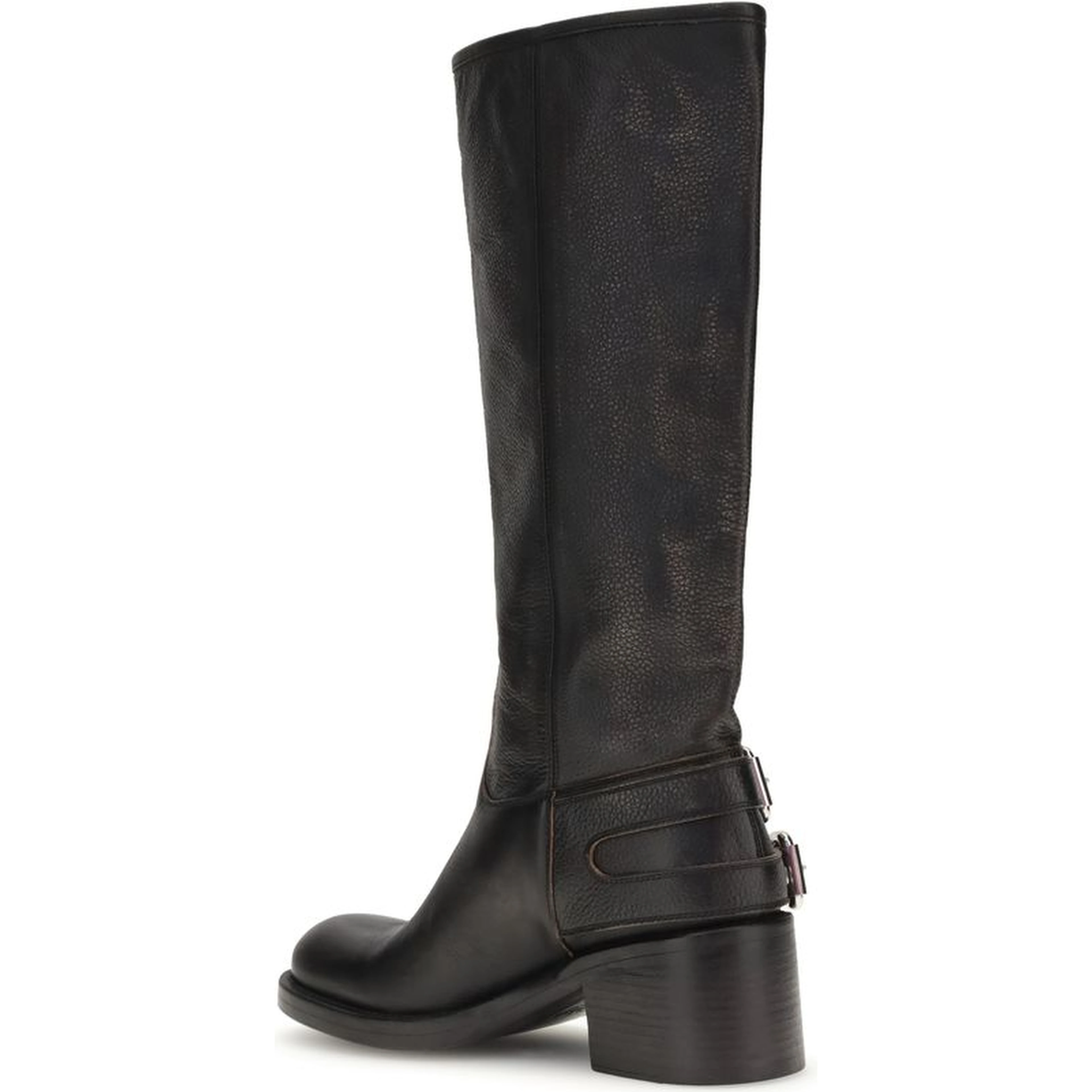Black Calf Leather Bos Taurus Lace-Up Boots