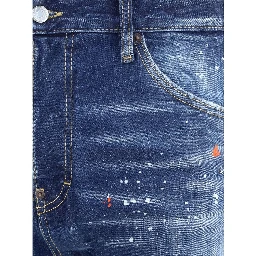 Blue Cotton Slim Fit Jeans