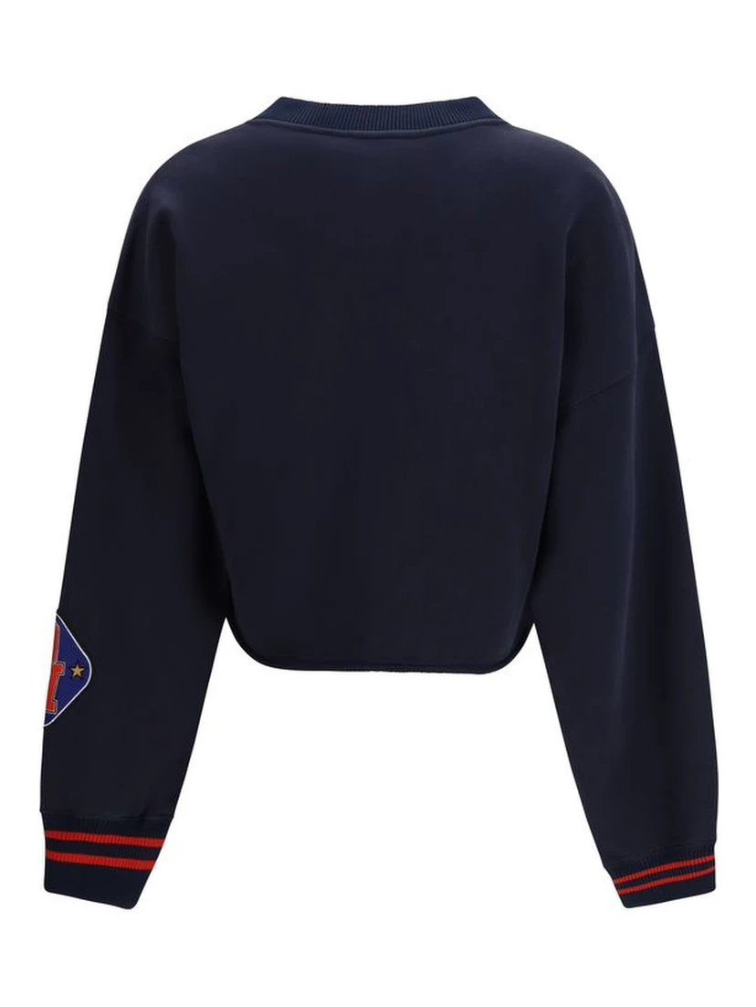 سويت شيرت قطني أزرق