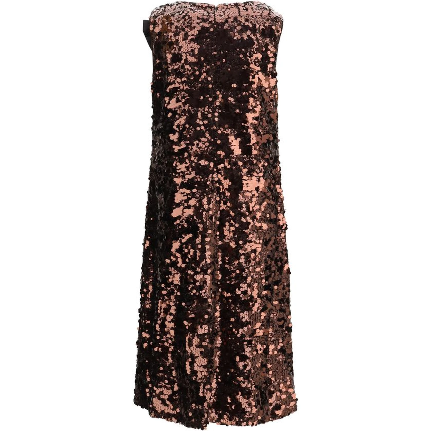 Brown Recycled Polyester Cocktail Dress