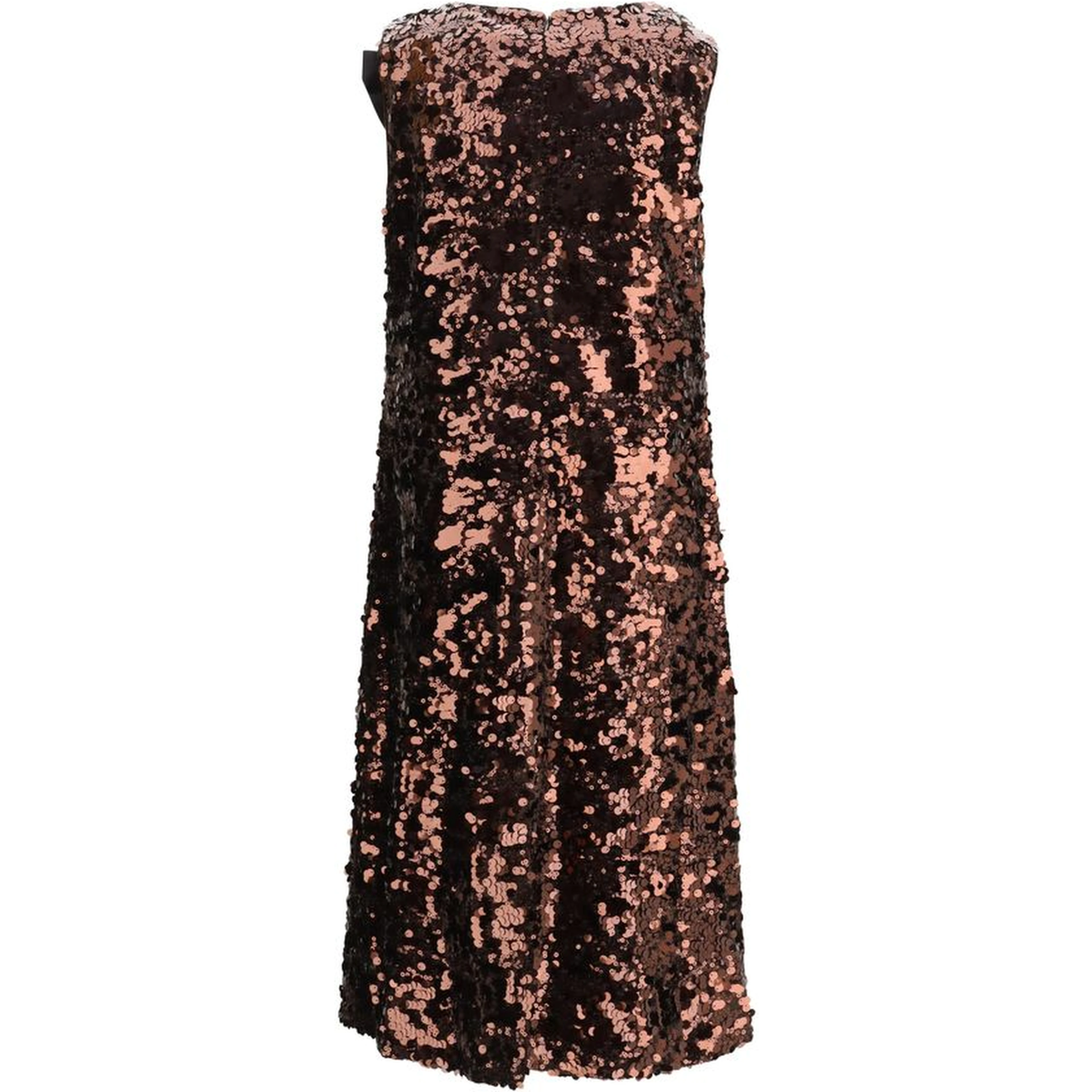Brown Recycled Polyester Cocktail Dress