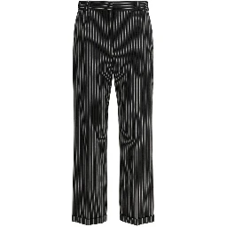 Black Fleece Wool Chino Pants