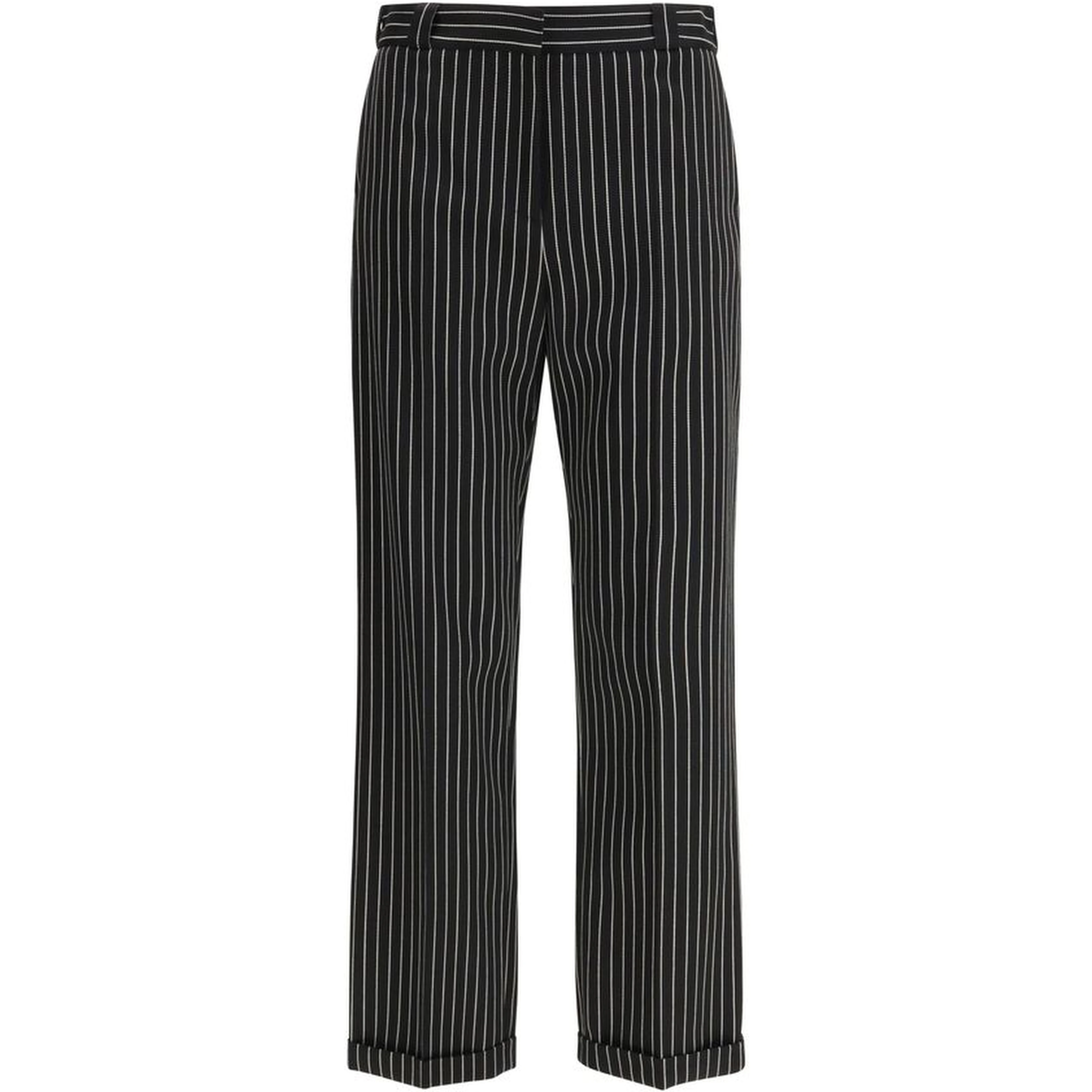 Black Fleece Wool Chino Pants