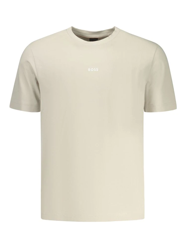 Beige Cotton Men's T-Shirt