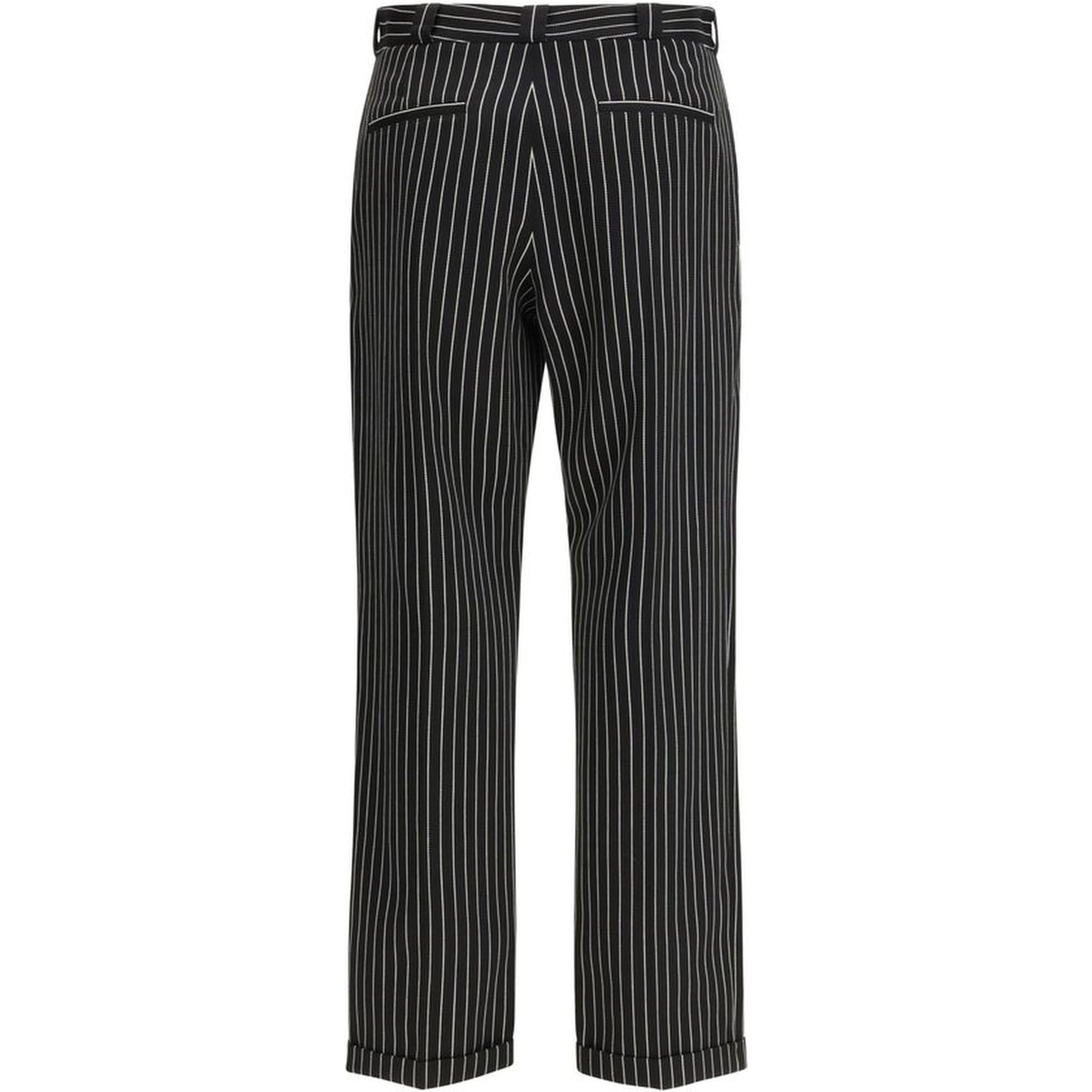 Black Fleece Wool Chino Pants