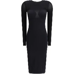 Black Polyamide Cocktail Dress