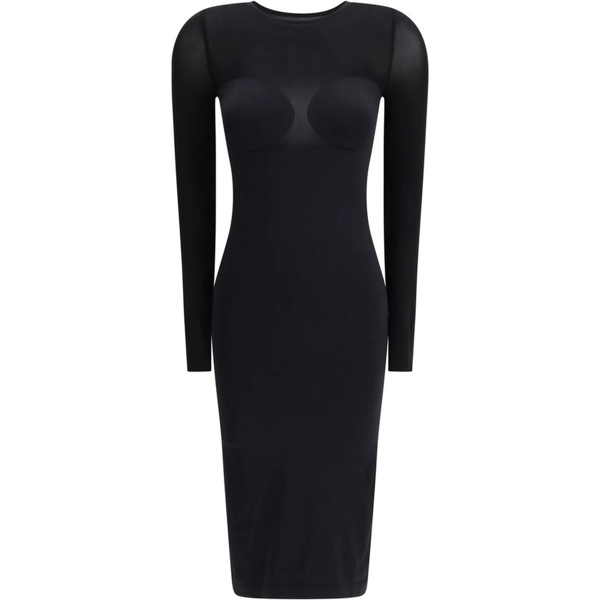 Black Polyamide Cocktail Dress