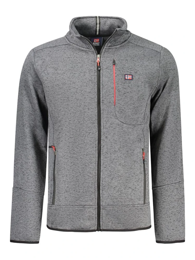 Grigio Polyester Men Sweatshirt