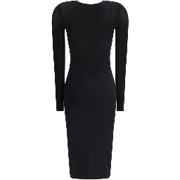 Black Polyamide Cocktail Dress
