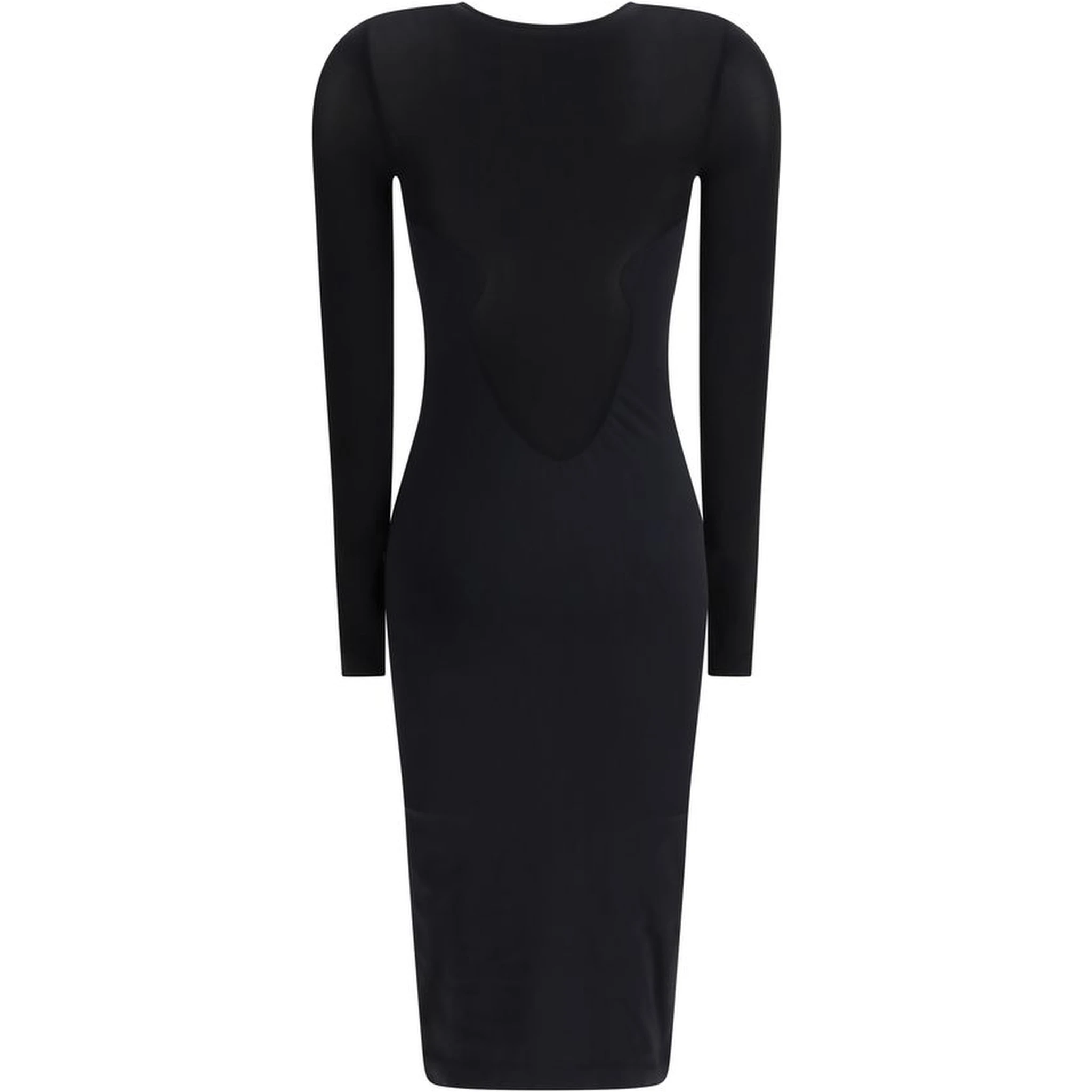 Black Polyamide Cocktail Dress