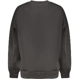Black Cotton Women Sweatshirt