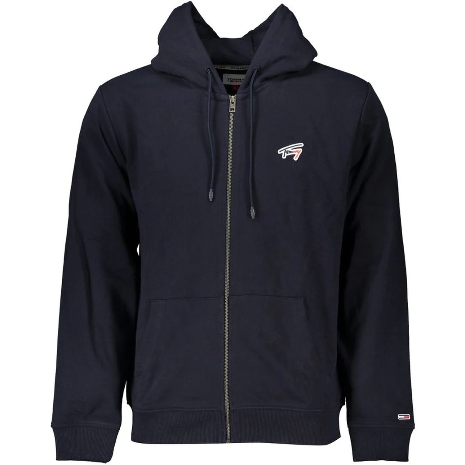 Blue Cotton Men's Hooded Sweatshirt