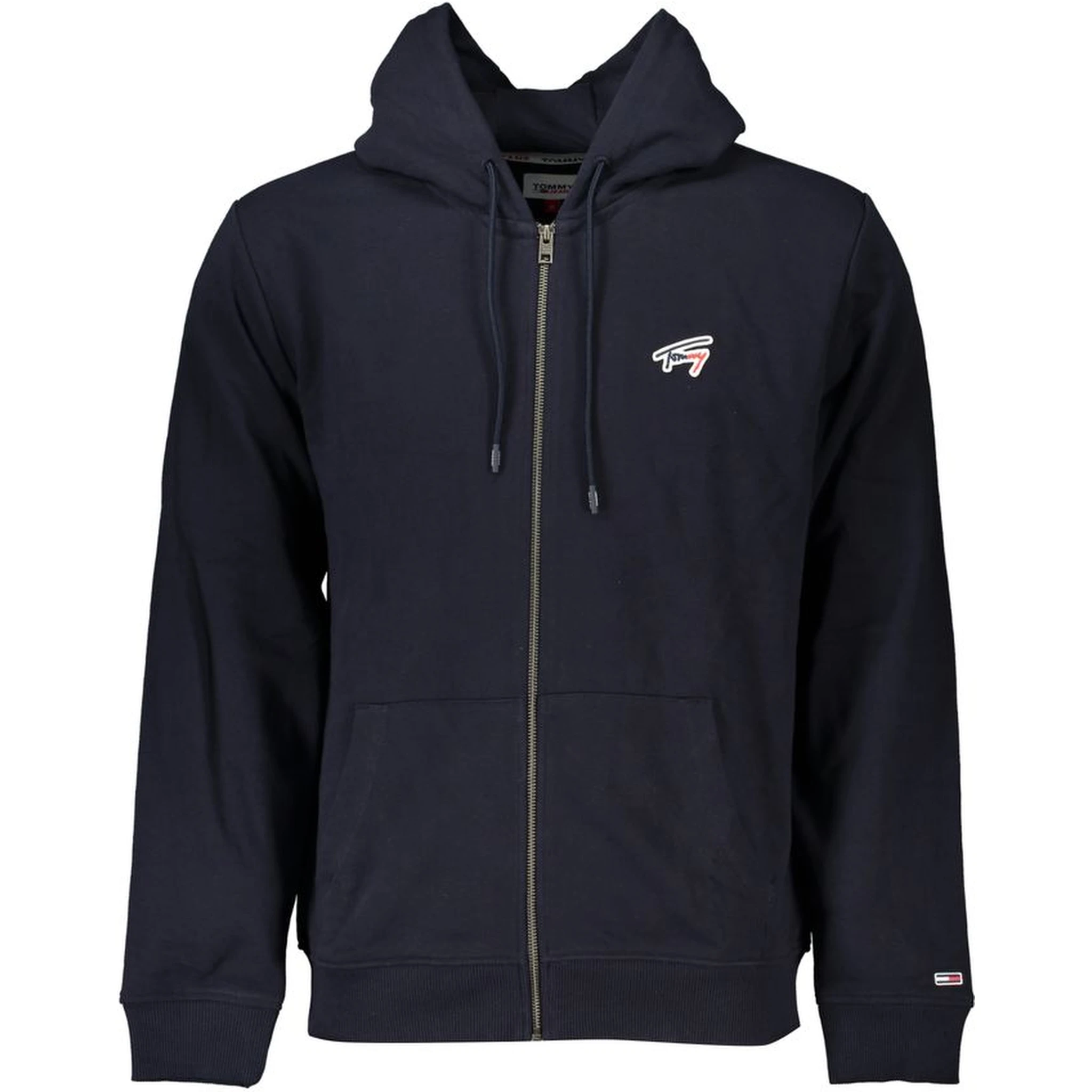 Blue Cotton Men's Hooded Sweatshirt