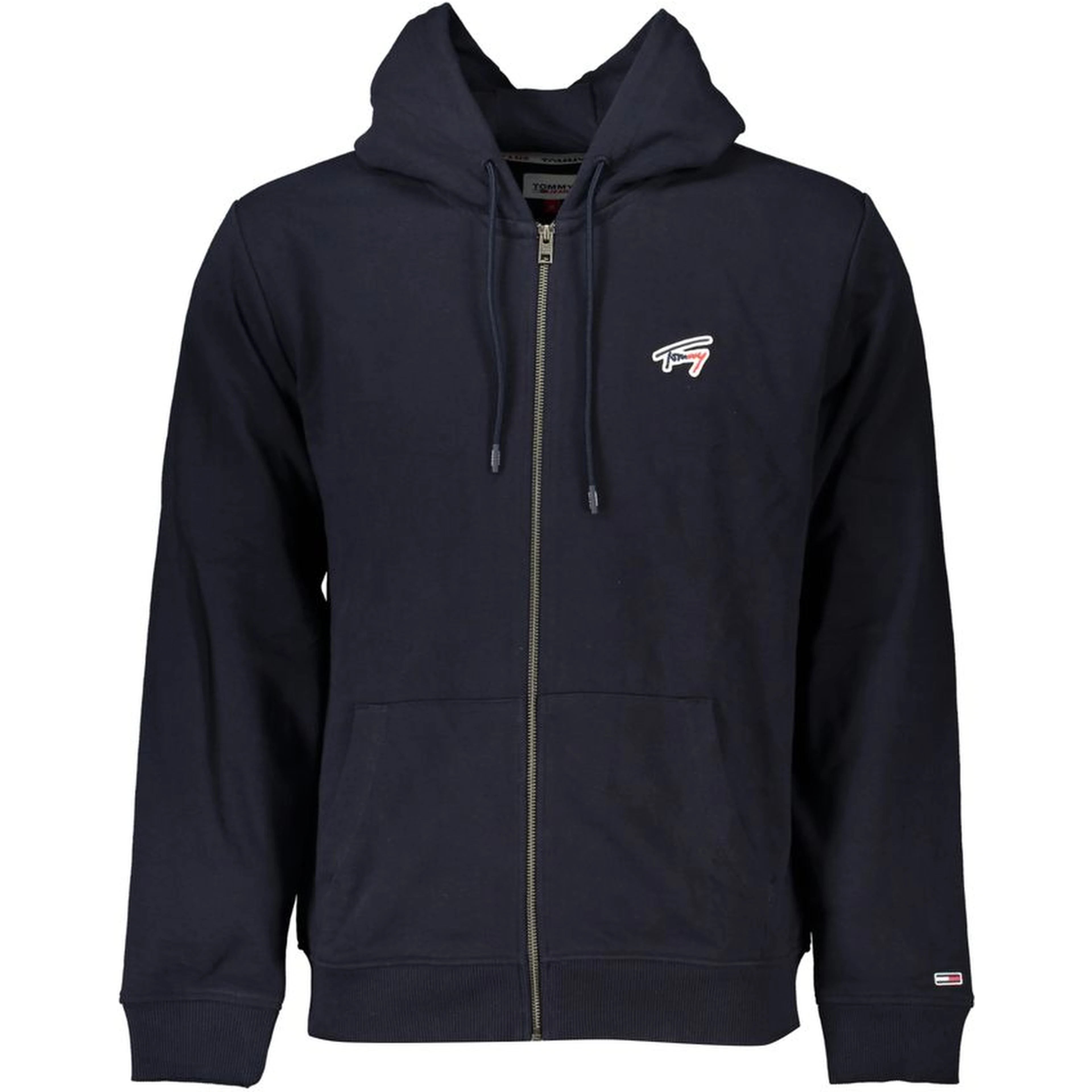 Blue Cotton Men's Hooded Sweatshirt