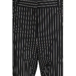 Black Fleece Wool Chino Pants