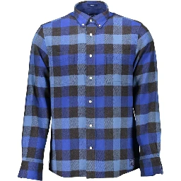 Blue Cotton Men's Shirt