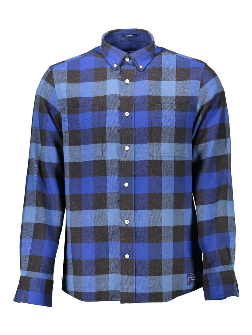 Blue Cotton Men's Shirt