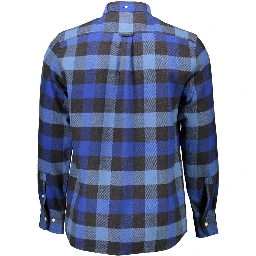 Blue Cotton Men's Shirt