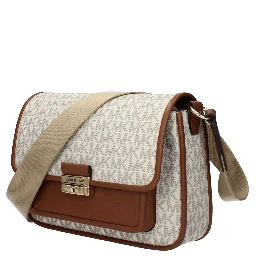 Beige Fabric Crossbody Bag