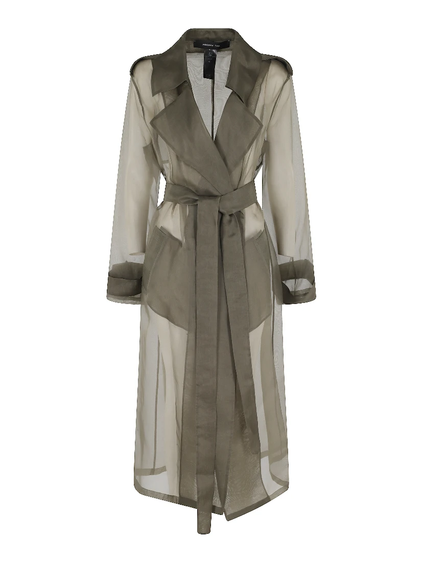 معطف ترنش من حرير الأورجانزا