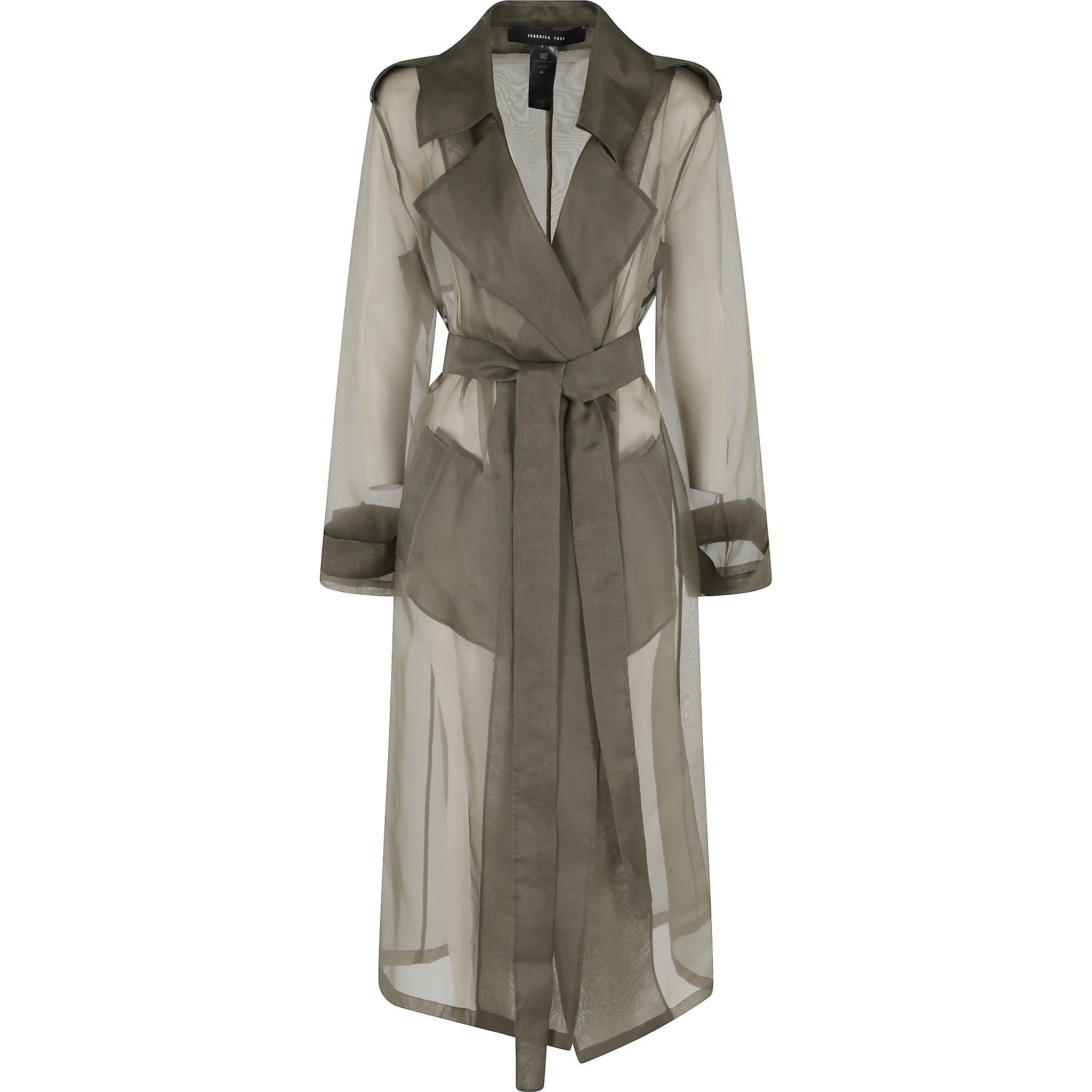 معطف ترنش من حرير الأورجانزا