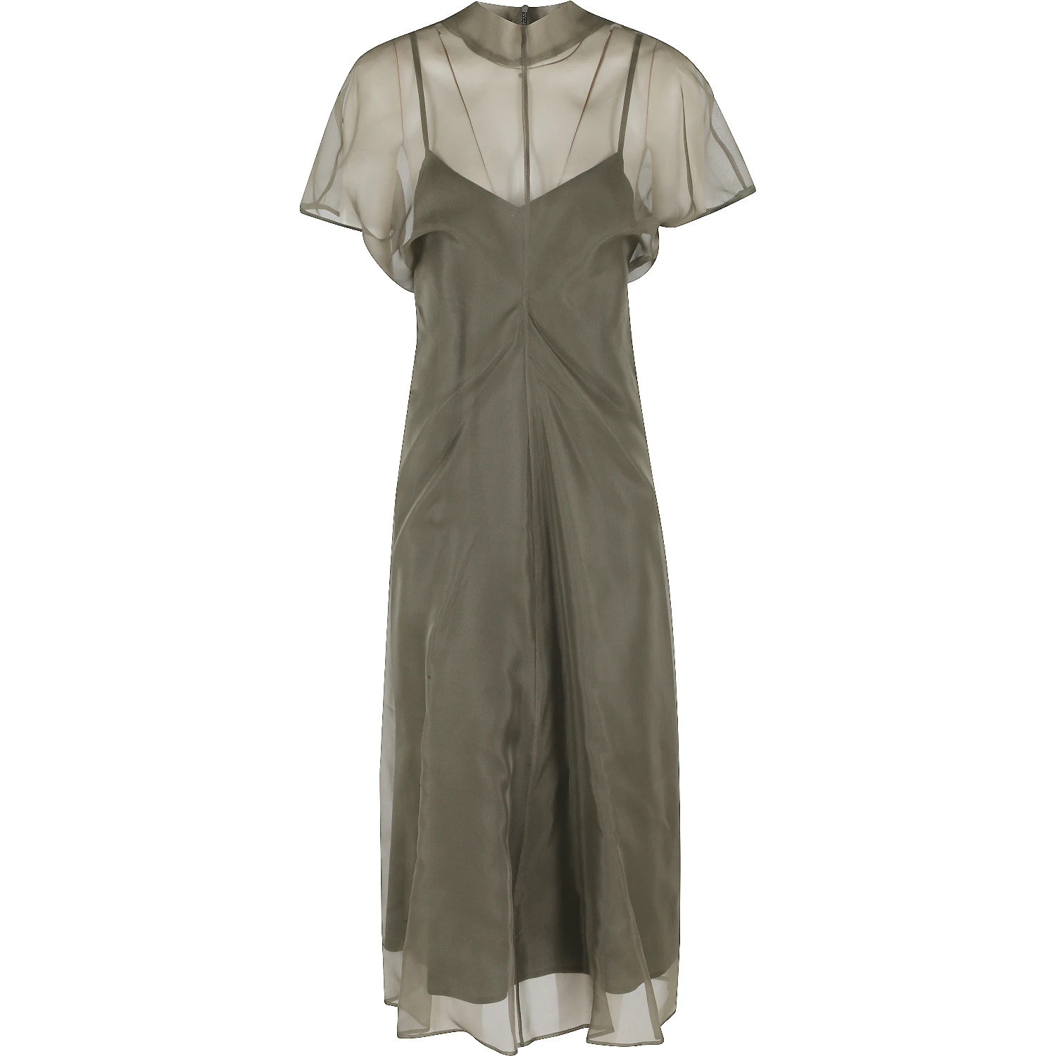 ABITO IN ORGANZA DI SETA CON SOTTOVESTE