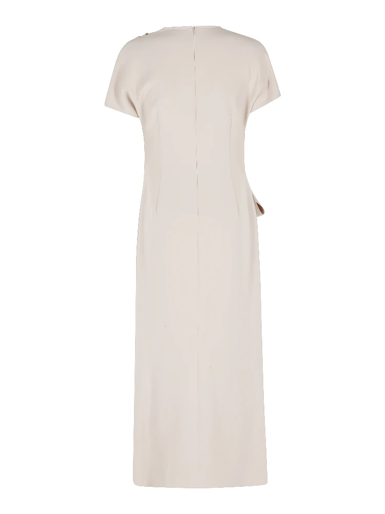 فستان كادي طويل منسدل بياقة على شكل حرف V alternative