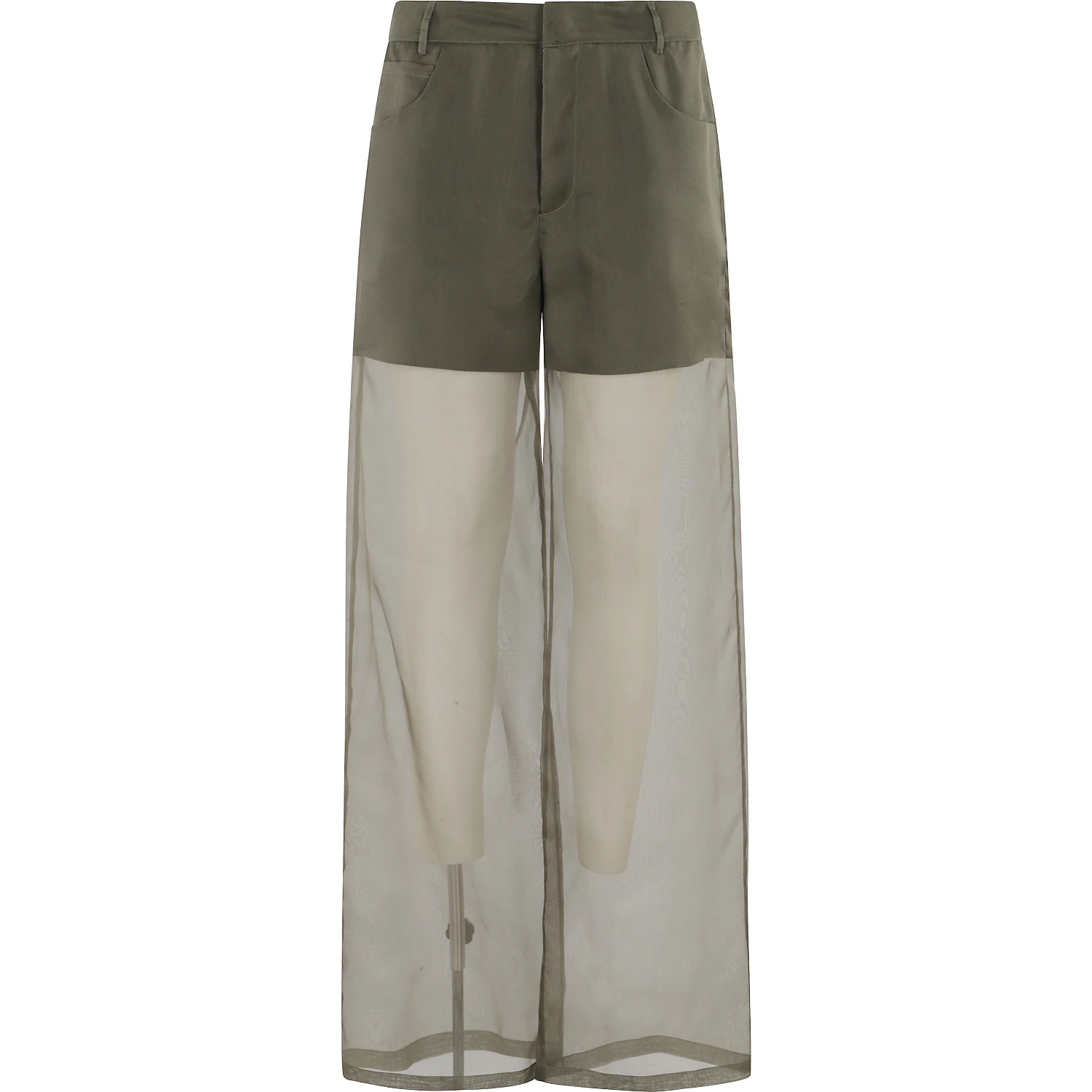 PANTALONE 5 TASCHE IN ORGANZA DI SETA