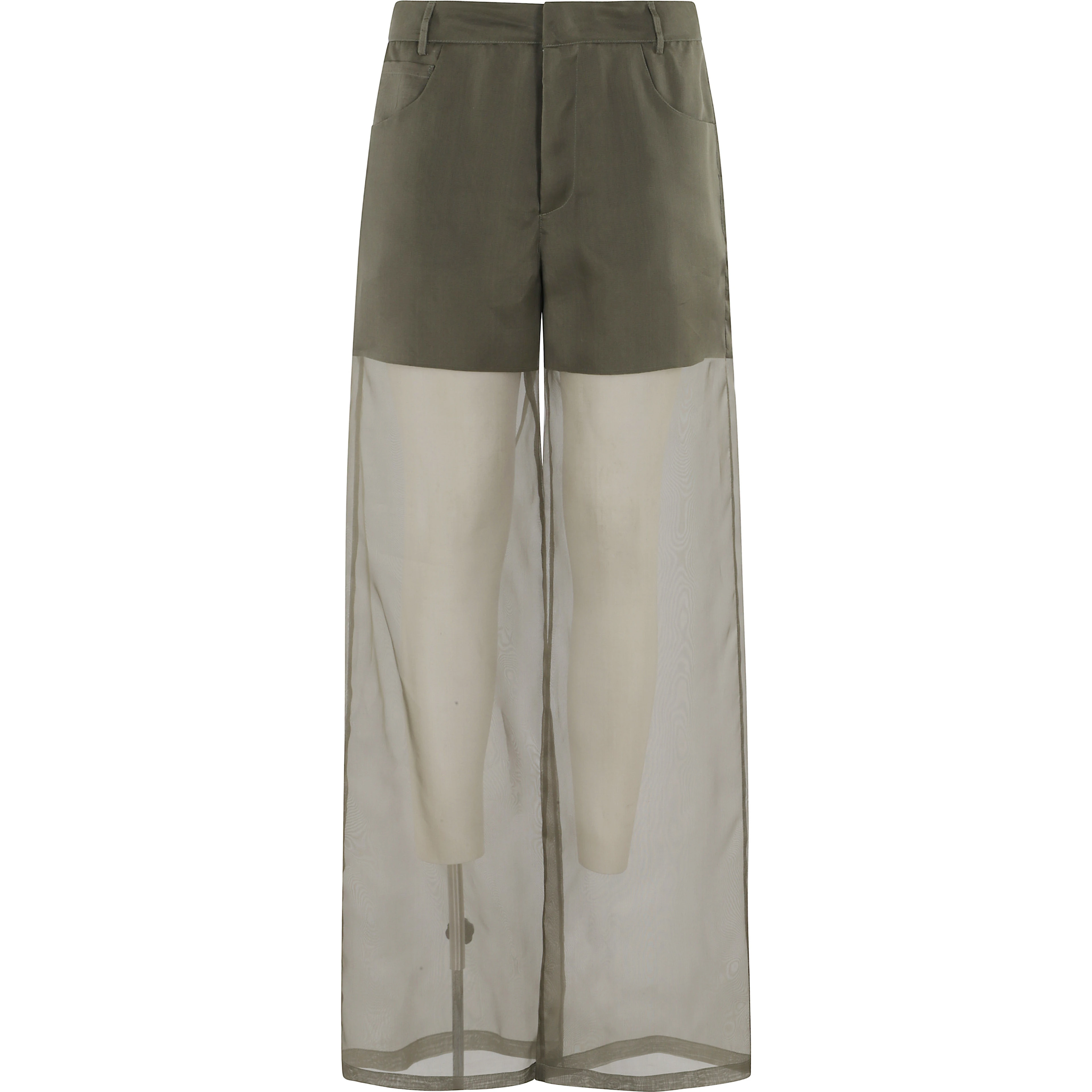 PANTALONE 5 TASCHE IN ORGANZA DI SETA