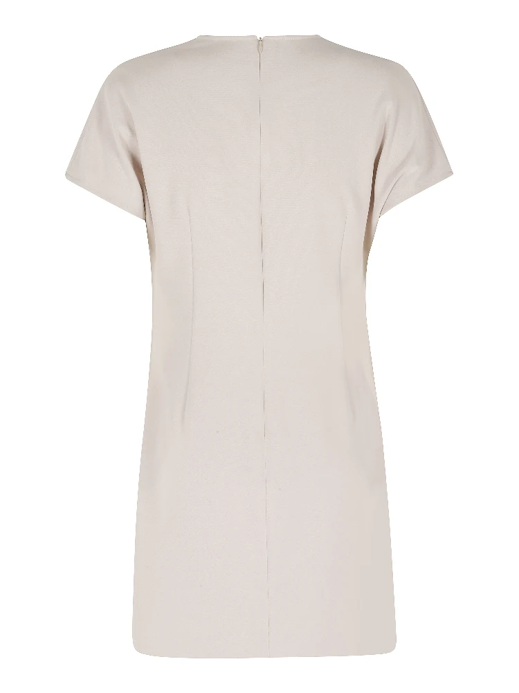 فستان قصير منسدل بياقة على شكل حرف V alternative