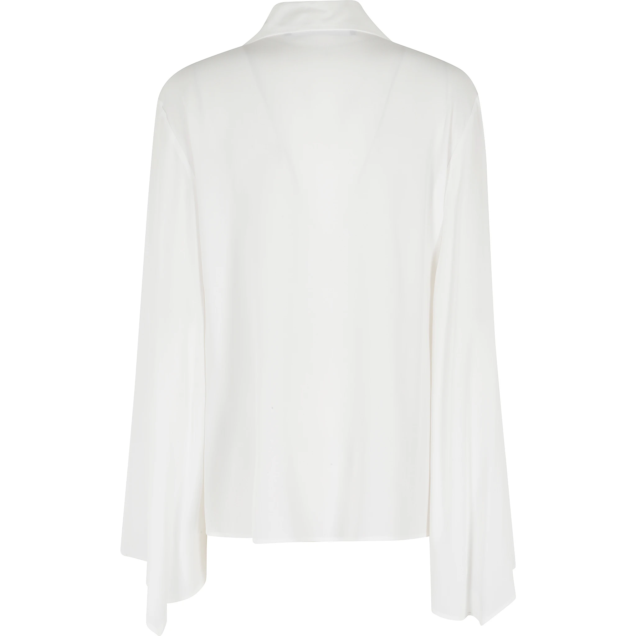 BLUSA SCOLLO V MANICHE APERTE  CREPE DE CHINE