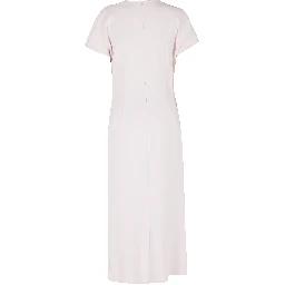 فستان كادي طويل منسدل بياقة على شكل حرف V